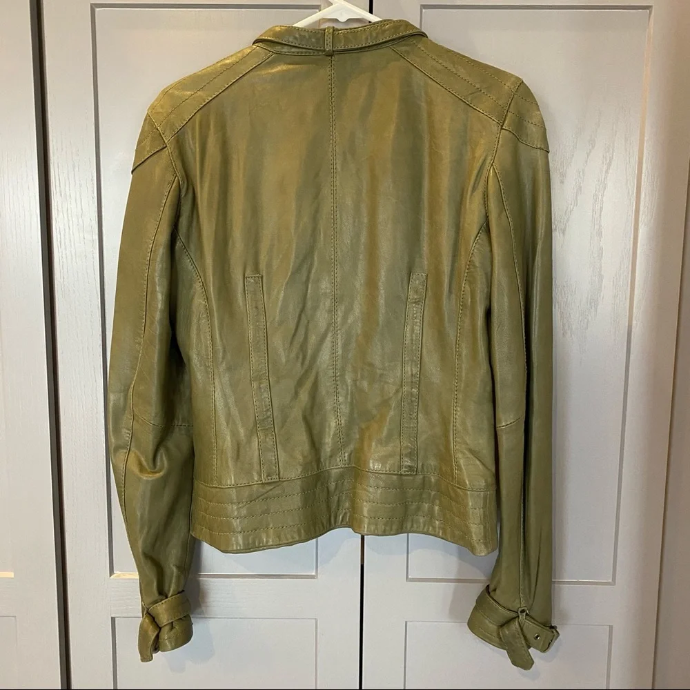 Real leather moto jacket - Picture 3 of 6